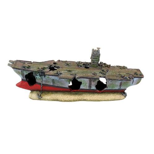 Gezonken vliegdekschip / Aquarium decoratie As-904, Dieren en Toebehoren, Vissen | Aquaria en Toebehoren, Nieuw, Verzenden