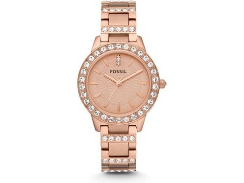 Fossil Jesse ES3020 - Dameshorloge 34 mm - Zilverkleurig met, Huis en Inrichting, Woonaccessoires | Overige, Zo goed als nieuw
