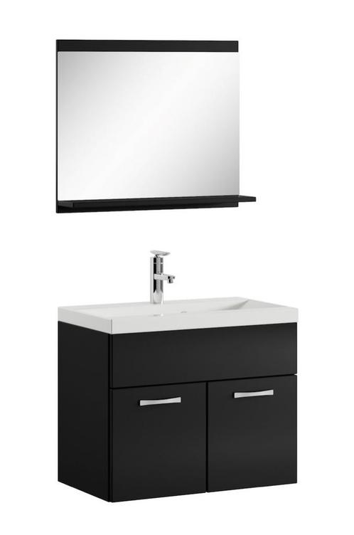 Badkamermeubel Montreal Set 02  60 x 35 cm Zwart Badmeubel, Huis en Inrichting, Badkamer | Badkamermeubels, Nieuw, Wastafelkast