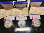 Frankrijk. 10 Francs 2001 Set of 3 Proof FDC Silver coins