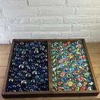 9 KG - Vintage, Antique & Modern US & EU blue glass Marbles, Antiek en Kunst