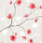 Wasbaar gecoat tafelzeil Fuji rood linnen structuur, Huis en Inrichting, Tafelkleden, Nieuw