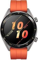 Huawei Watch GT 46,5 mm grijs met siliconenarmband oranje, Verzenden, Zo goed als nieuw