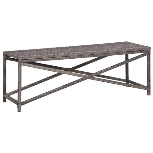 vidaXL Tuinbank 120 cm poly rattan grijs, Tuin en Terras, Tuinbanken, Nieuw, Rotan, Verzenden