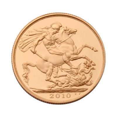 Dubbele gouden Sovereign munt, Postzegels en Munten, Edelmetalen en Baren, Ophalen of Verzenden