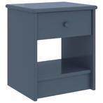 vidaXL Nachtkastje 35x30x40 cm massief grenenhout lichtgrijs, Minder dan 45 cm, Verzenden, Nieuw, Minder dan 55 cm