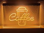 Koffie coffe bar neon bord lamp LED verlichting reclame lich, Verzamelen, Verzenden, Nieuw
