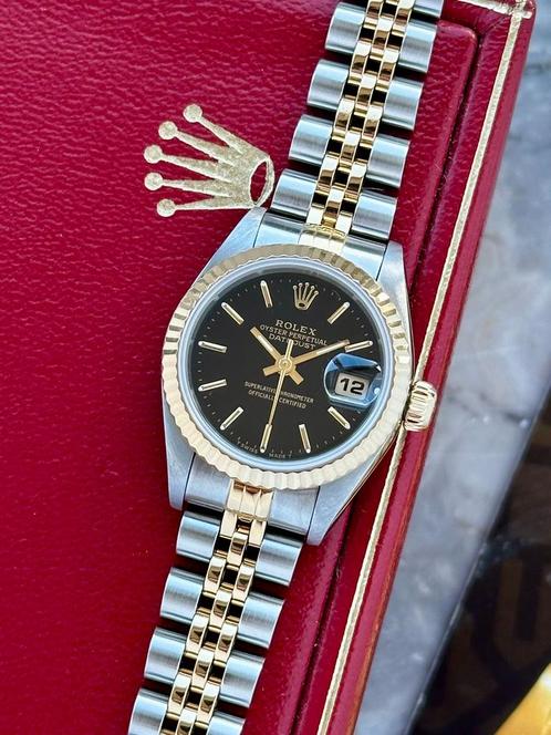 Rolex Lady-Datejust 26 69173 uit 1993, Sieraden, Tassen en Uiterlijk, Horloges | Dames, Polshorloge, Gebruikt, Rolex, Verzenden