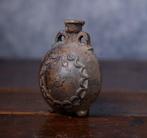 Oud-Romeins Egyptisch gepolijste terracotta fles - 8 cm, Verzamelen