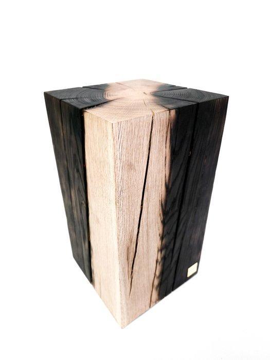 THE FOREST - Bijzettafel - Shou Sugi Ban - Eik - met de hand, Antiek en Kunst, Curiosa en Brocante