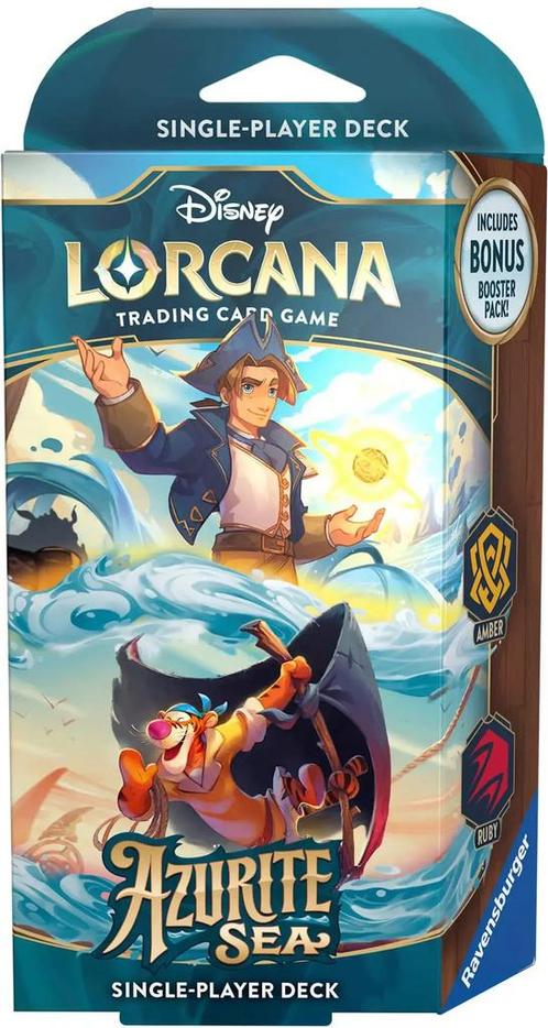 Disney Lorcana TCG Azurite Sea Starter Deck-Amber & Ruby, Hobby en Vrije tijd, Verzamelkaartspellen | Overige, Nieuw, Ophalen of Verzenden