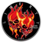 Verenigde Staten. 2020 1oz American Silver Eagle Burning, Postzegels en Munten