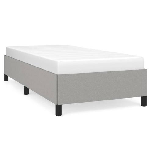 Bedframe 90x200 Lichtgrijs - Retourdeal - 35% Korting!, Huis en Inrichting, Slaapkamer | Bedden, 90 cm, 200 cm, Grijs, Nieuw, Stof