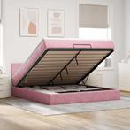 vidaXL Ottoman bed met matras en LEDs 160x200cm fluweel, Verzenden, 200 cm, Stof, 160 cm