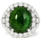 Ring - 18 karaat Witgoud - 6.95ct. tw. Toermalijn - Diamant, Nieuw