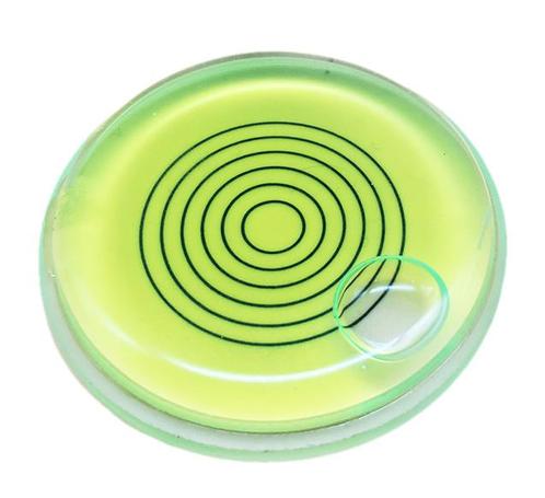 Ronde waterpas 66x11 mm groen, met lijnen, Doe-het-zelf en Verbouw, Gereedschap | Handgereedschap, Nieuw, Ophalen of Verzenden