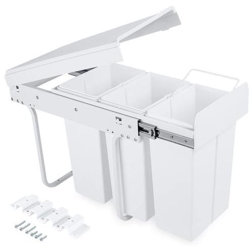 4goodz Trio Inbouw prullenbak afvalscheiding 26 cm - 3x 10, Huis en Inrichting, Woonaccessoires | Prullenbakken, Nieuw, Verzenden