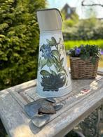 Grote emaille waterkan met bloemen afbeelding, Antiek en Kunst, Antiek | Emaille, Verzenden