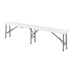 Tuinbank Ljusnarsberg opvouwbaar 180x25x43 cm wit [en.casa], Verzenden, Nieuw