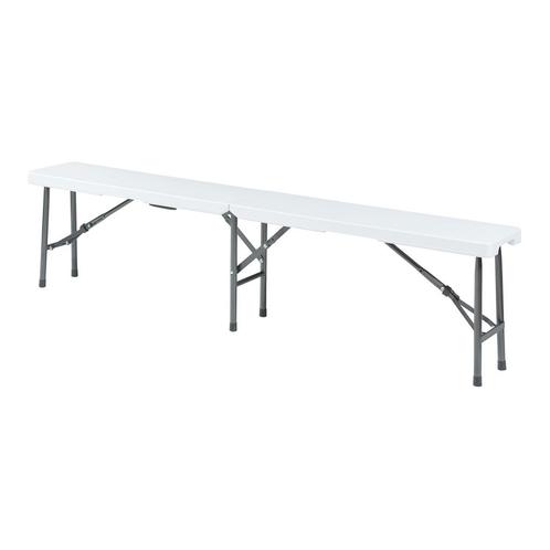 Tuinbank Ljusnarsberg opvouwbaar 180x25x43 cm wit [en.casa], Tuin en Terras, Tuinbanken, Nieuw, Verzenden