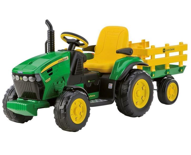 John Deere elektrische Trekker + kar 12v Peg Perego Tractor, Kinderen en Baby's, Speelgoed | Buiten | Voertuigen en Loopfietsen