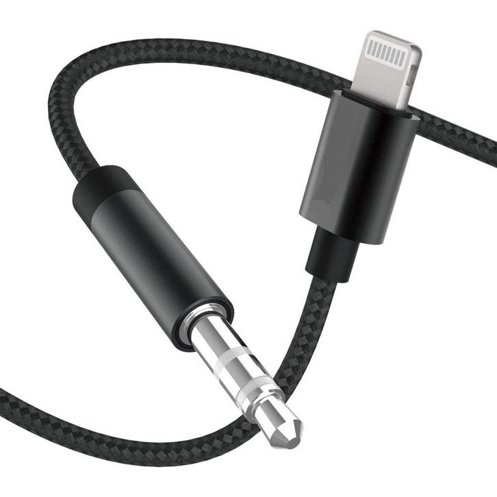 Lightning naar Jack Kabel - 3.5 Audio Hi-Fi - Nylon, Audio, Tv en Foto, Audiokabels en Televisiekabels, Ophalen of Verzenden