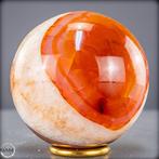 Het hart van het vuur: carneoolkogel als Naturkunstwerk-, Antiek en Kunst