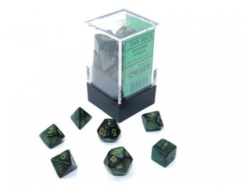 Mini Polydice Dobbelsteen Set Donkergroen (7 stuks) |, Hobby en Vrije tijd, Gezelschapsspellen | Bordspellen, Nieuw, Verzenden