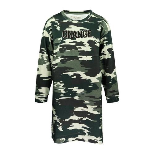 Frogbox • camouflage jurk • S, Kleding | Dames, Jurken, Groen, Nieuw, Maat 36 (S), Verzenden