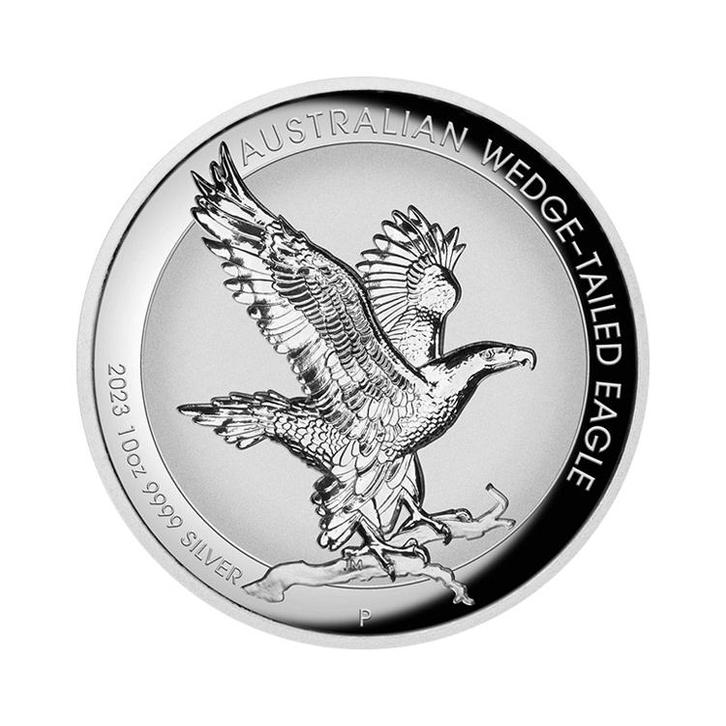 Zilveren munt Wedge Tailed Eagle 2023 10 troy ounce, Postzegels en Munten, Edelmetalen en Baren, Verzenden