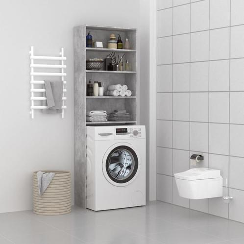 vidaXL Wasmachinekast 64x24x190 cm betongrijs, Witgoed en Apparatuur, Wasmachines, Nieuw, Verzenden