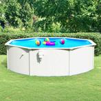 vidaXL Zwembad met stalen wand rond 460x120 cm wit, Verzenden, Nieuw