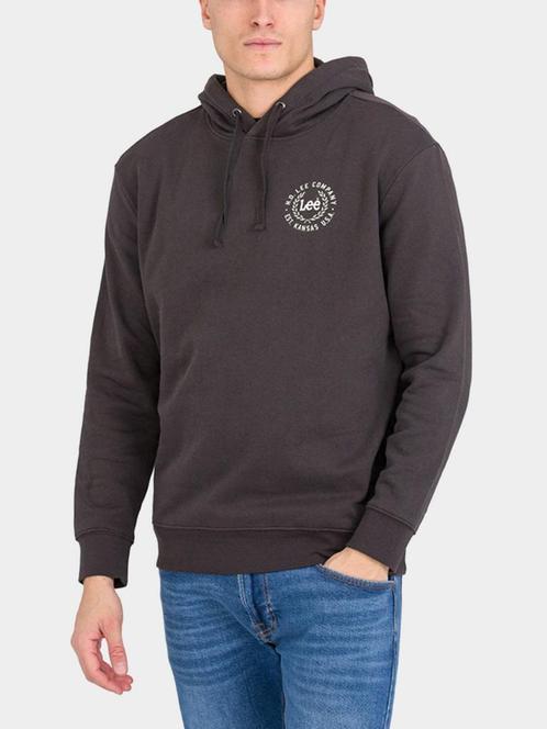 -50% Lee  Lee Logo hoodie washed  maat XXL, Kleding | Heren, Truien en Vesten, Zwart, Nieuw, Verzenden