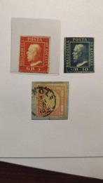 Italiaanse oude staten 1859/1861 - Kavel van drie zegels,, Gestempeld