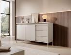 Meubella Dressoir Saran beige 154 cm, Huis en Inrichting, Kasten | Dressoirs, Verzenden, 150 tot 200 cm, Nieuw, Modern