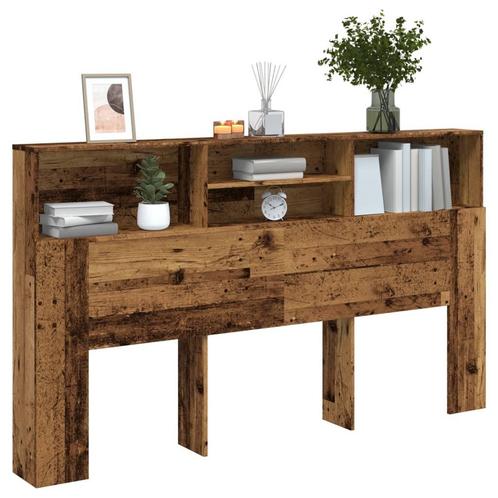 vidaXL Hoofdbordkast 180x19x103,5 cm bewerkt hout oud, Huis en Inrichting, Slaapkamer | Bedden, Bruin, Nieuw, Hout, Verzenden