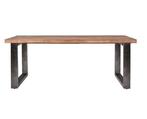Eettafel mango massief met metalen poot | Eleonora - 160x90, Huis en Inrichting, Tafels | Eettafels, Ophalen of Verzenden, Nieuw