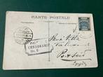 Palestina 1918 - 5 mil op 1 penny cobalt op een censuur, Postzegels en Munten, Gestempeld