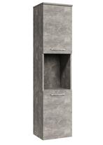 Badkamerkast Montreal 30 x 30 x 131 cm Beton Grijs Kolomkast, Verzenden, Nieuw, (Half)hoge kast