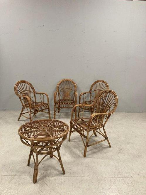 Stoel - Bamboe, Rattan - Gereserveerd in rattan en bamboe, Antiek en Kunst, Curiosa en Brocante