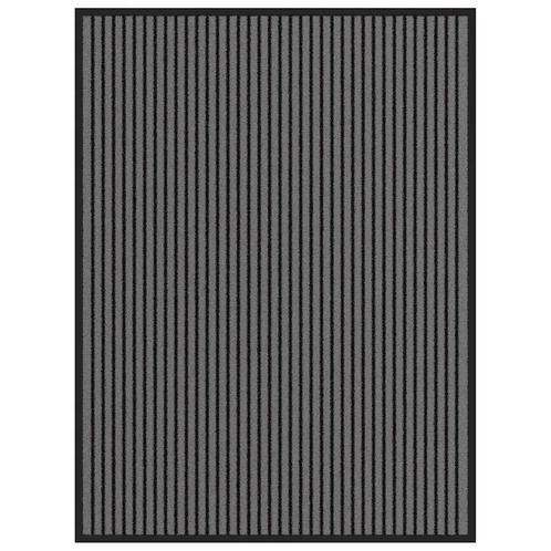 vidaXL Deurmat 90x120 cm gestreept zwart en grijs, Tuin en Terras, Deurmatten, Nieuw, Verzenden