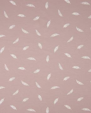 Poplin Katoen Veertjes Dusty Rose, Hobby en Vrije tijd, Stoffen en Lappen, Roze, Nieuw