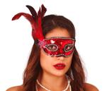 Rood Masker Veren Pailletten, Hobby en Vrije tijd, Verzenden, Nieuw