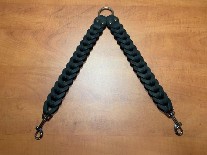 Leren duo honden riem Black, Auto-onderdelen, Overige Auto-onderdelen, Nieuw, Ophalen of Verzenden