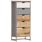 vidaXL Ladekast 45x30x105 cm massief mangohout, Minder dan 50 cm, Verzenden, 100 tot 150 cm, Nieuw