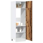 vidaXL Koelkast Lyonkast Lyon 60x57x207 cm bewerkt hout oud, Huis en Inrichting, Keuken | Keukenelementen, Verzenden, Nieuw, Bruin