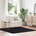 vidaXL Hoogpolig vloerkleed NAVARRA 160x160 cm polyester, Verzenden, Nieuw, Zwart