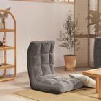 vidaXL Vloerstoel inklapbaar stof lichtgrijs, Huis en Inrichting, Stoelen, Verzenden, Nieuw, Grijs