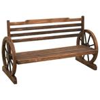 vidaXL Tuinbank 112 cm massief vurenhout, Tuin en Terras, Tuinbanken, Verzenden, Nieuw, Hout
