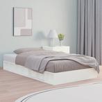 vidaXL Bedframe massief hout wit 75x190 cm, Eenpersoons, Verzenden, Wit, Nieuw
